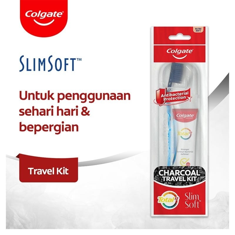 COLGATE T/B TRAVEL KIT + CHARCOAL 35GR