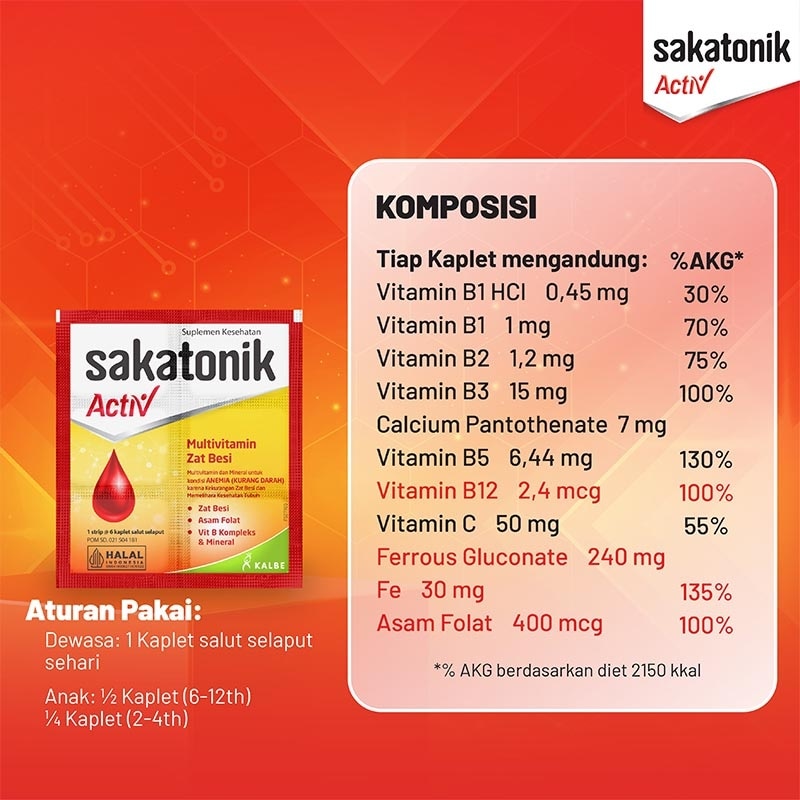 Sakatonik Active Kaplet 6'S (Strip)