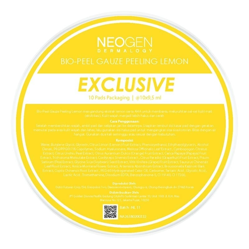 NEOGEN BP GAUZE PEEL 10'S LEMON 10X9,5ML