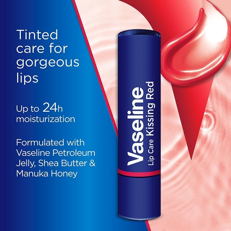 VASELINE LIP COLUR KISNG RED STCK 3GR