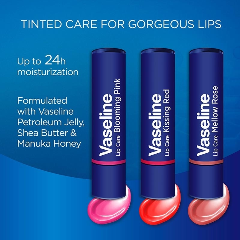 VASELINE LIP COLUR KISNG RED STCK 3GR