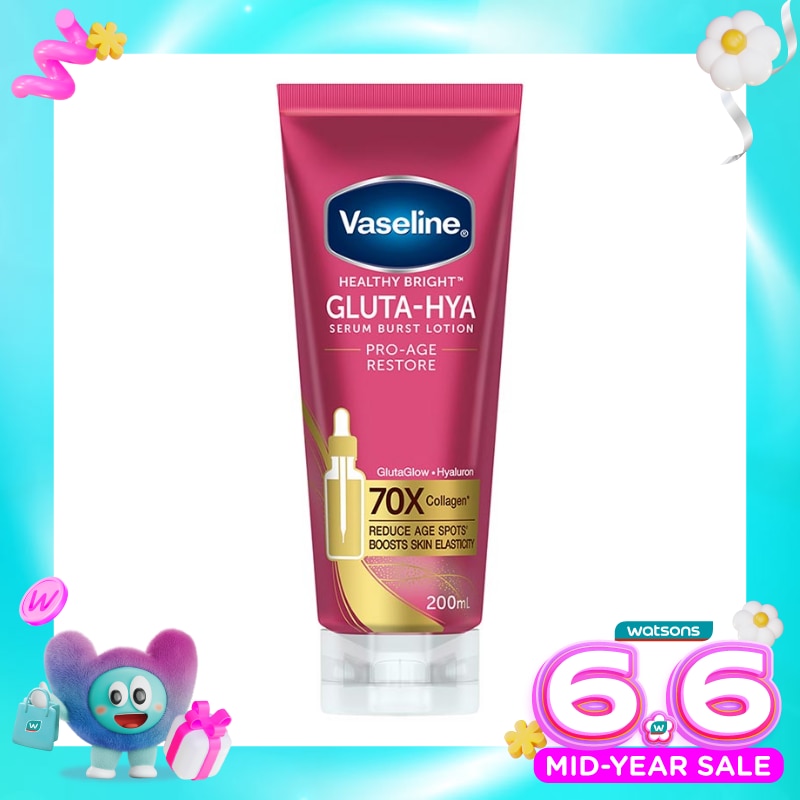 Vaseline Gluta-Hya Serum Burst Lotion Pro-Age Restore 70x 200ml