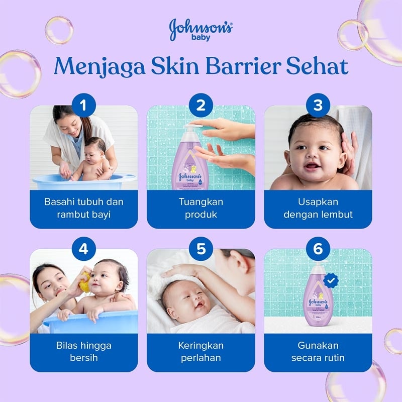 Johnsons Bedtime Hair & Body Baby Bath Pouch 400ml