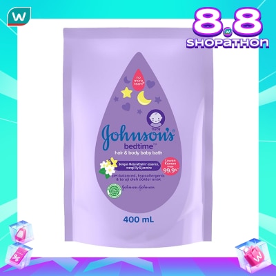 JOHNSON & JOHNSON Johnsons Bedtime Hair & Body Baby Bath Pouch 400ml