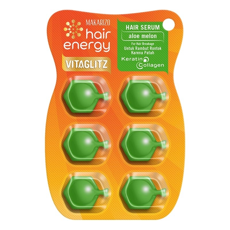 Hair Energy Vitaglitz Hair Serum Aloe Melon 6'S