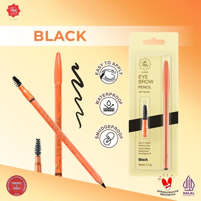 Queen Eye Brow Pencil Black 1.3 g