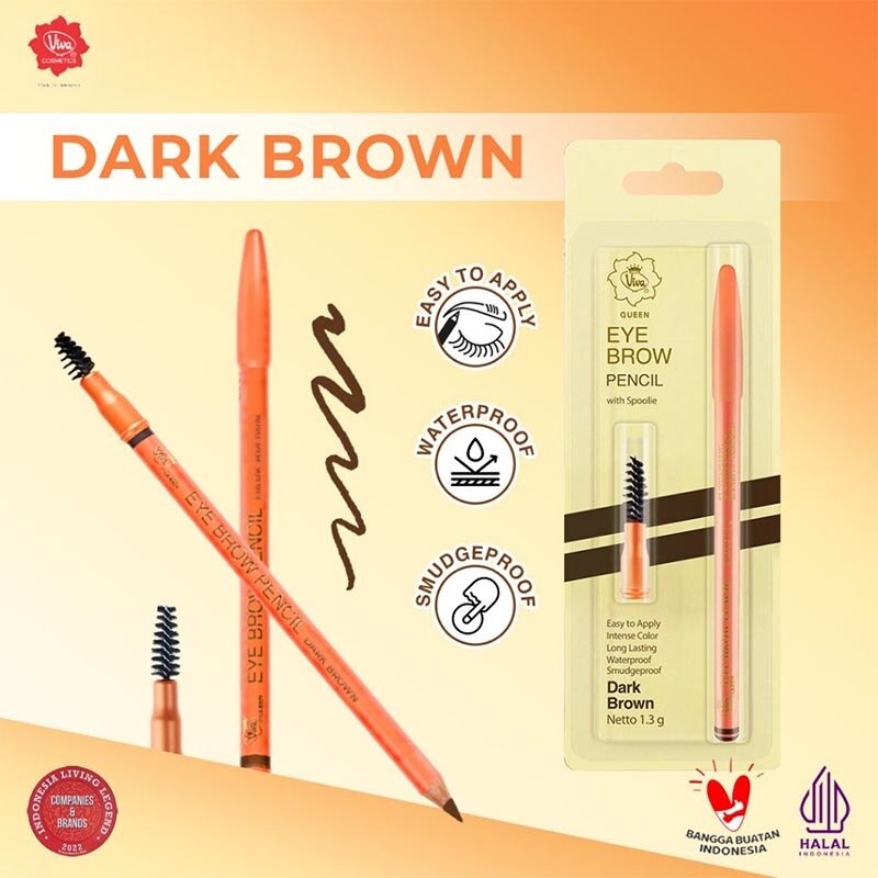 Queen Eye Brow Pencil Dark Brown 1.3 g