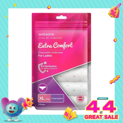 WATSONS - Watsons Disposable Underwear Polypropylene Ladies XL 7'S
