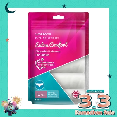 WATSONS Watsons Disposable Underwear Cotton Crotch Ladies L 5'S