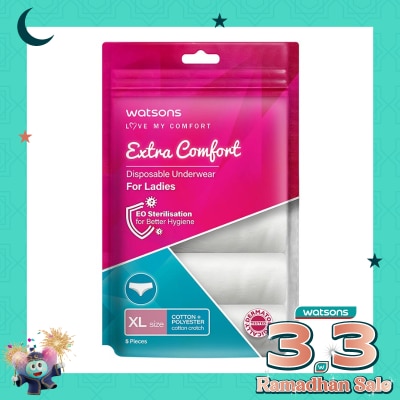 WATSONS Watsons Disposable Underwear Cotton Crotch Ladies XL 5'S