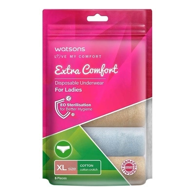 WATSONS Watsons Disposable Underwear Cotton Crotch Ladies XL 5'S