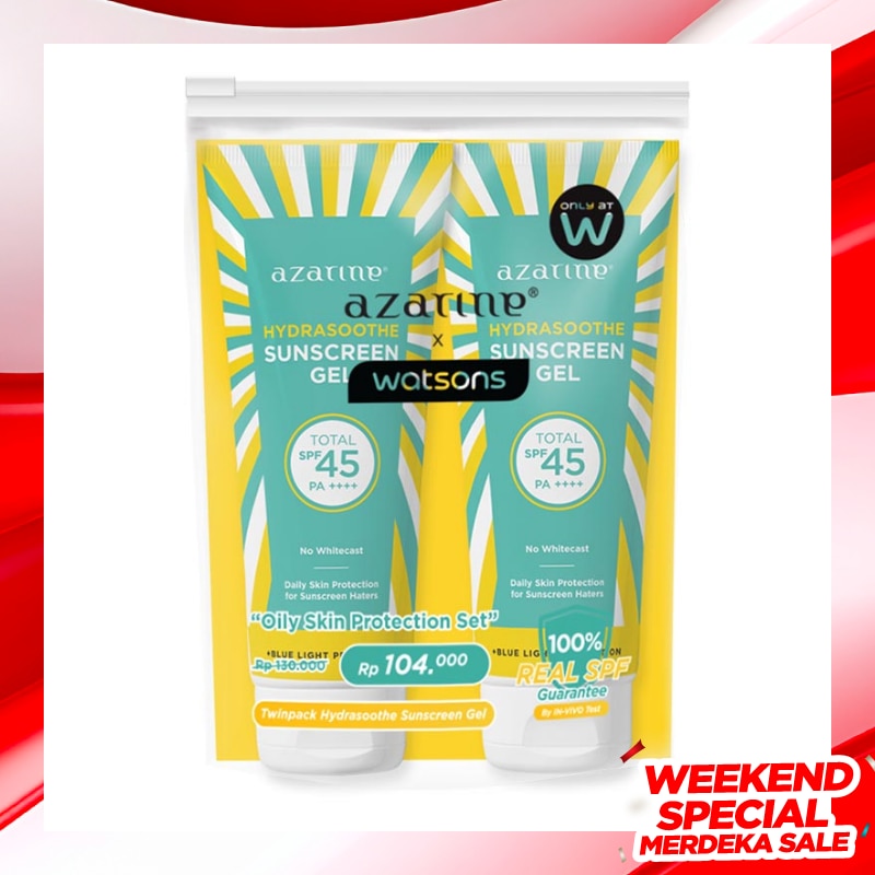 Azarine Oily Skin Sunscreen Protection Bundle Set (2x Hydrasoothe 50ml)