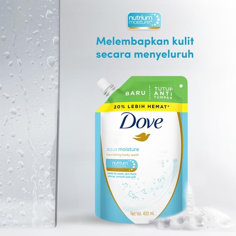 Dove Body Wash Aqua Moisture Refill 400ml