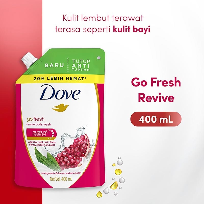 Promo Harga Dove Body Wash Go Fresh Revive 400 ml - Watsons