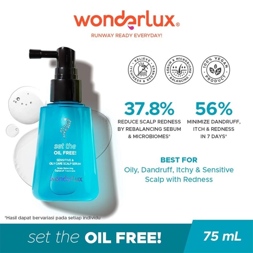 Wonderlux Set The Oil Free! Sensitive & Oily Care Scalp Serum 75ml