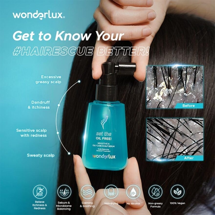 Wonderlux Set The Oil Free! Sensitive & Oily Care Scalp Serum 75ml