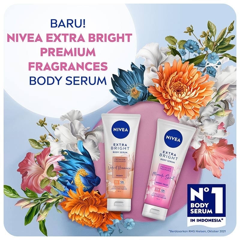 Nivea Extra Bright Velvet Romance Premium Fragrance Body Serum 180ml