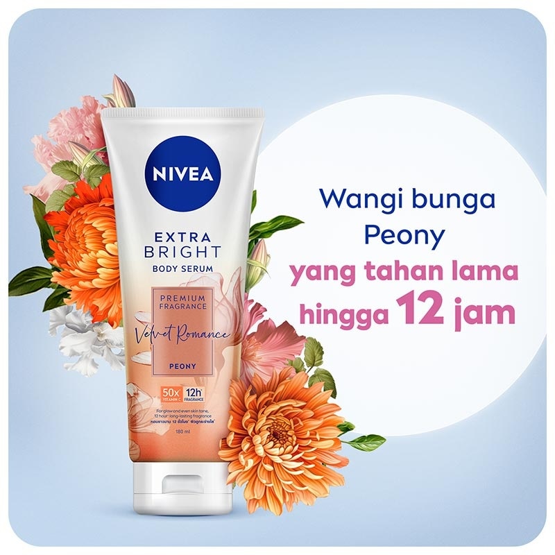 Nivea Extra Bright Velvet Romance Premium Fragrance Body Serum 180ml