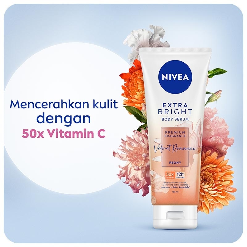 Nivea Extra Bright Velvet Romance Premium Fragrance Body Serum 180ml