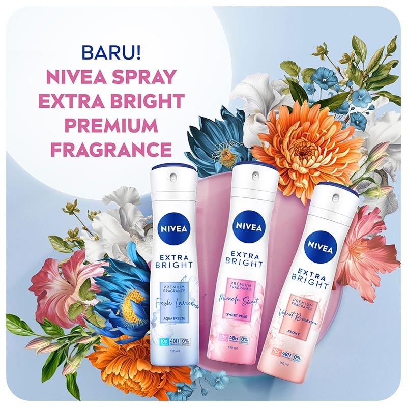 Nivea Extra Bright Premium Fragrance Fresh Lavier Deodorant Spray 150ml