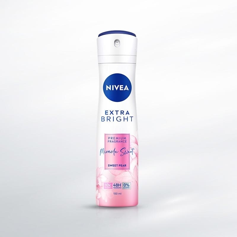 Nivea Extra Bright Premium Fragrance Miracle Sweet Deodorant Spray 150ml