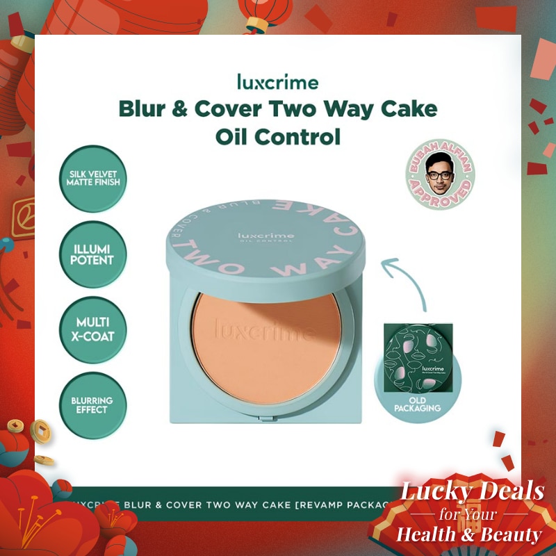 LUXCRIME Blur & Cover Two Way Cake Oil Control Buttercream