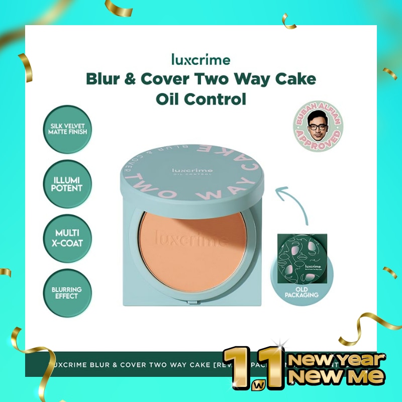 LUXCRIME Blur & Cover Two Way Cake Oil Control Buttercream