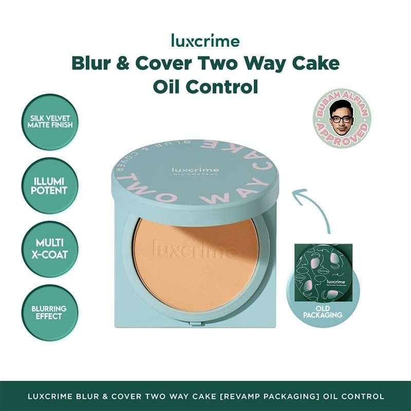 Luxcrime Blur & Cover Two Way Cake Oil Control Custard