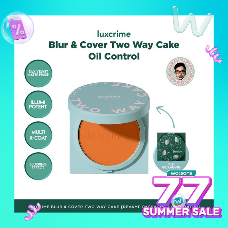Luxcrime Blur & Cover Two Way Cake Oil Control Cinnamon
