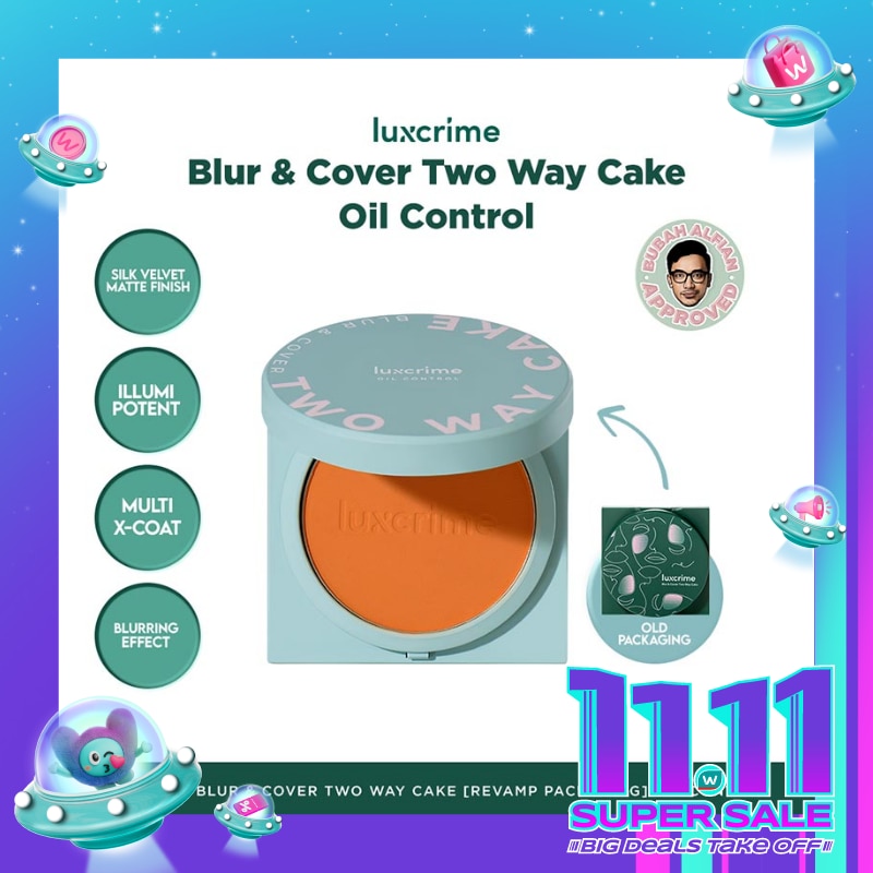 Blur & Cover Two Way Cake Oil Control Cinnamon