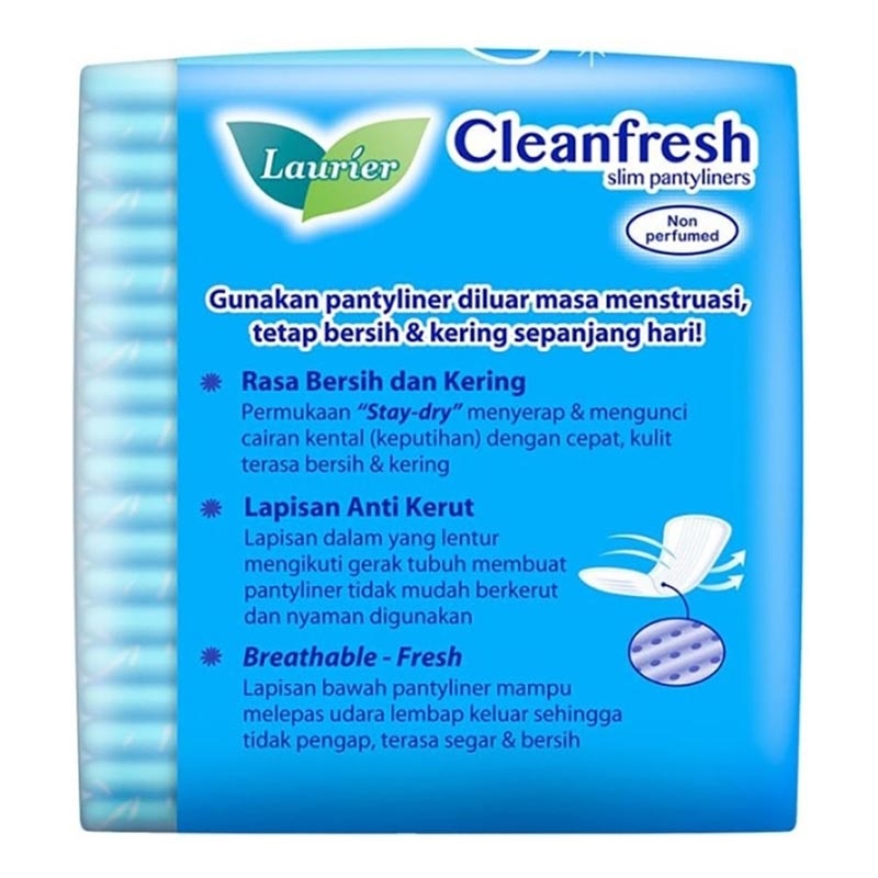 Laurier Pantyliner Cleanfresh Pantyliner Non Perfume 20'S