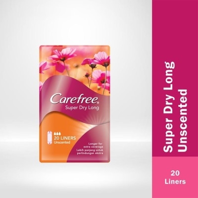 CAREFREE Super Dry Long Panty Liner Unscented 20s