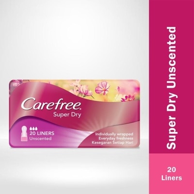 CAREFREE Super Dry Panty Liner Unscented 20s