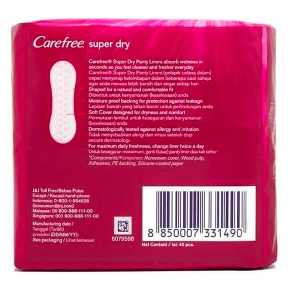 Super Dry Panty Liner Unscented 40s