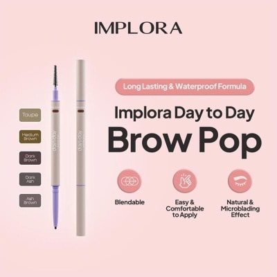 IMPLORA Implora DayToDay Series Brow Pop Medium Brown 0.08g