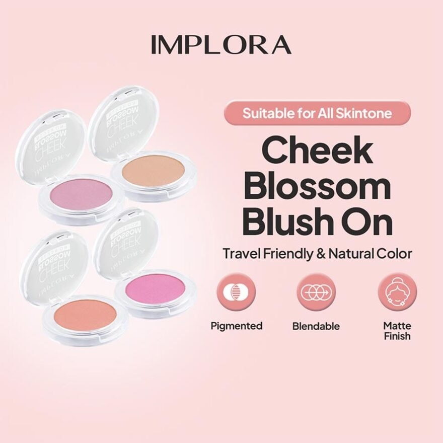 IMPLORA IMPLORA CHEEK BLOSS BLUSH ON CORAL PEACH