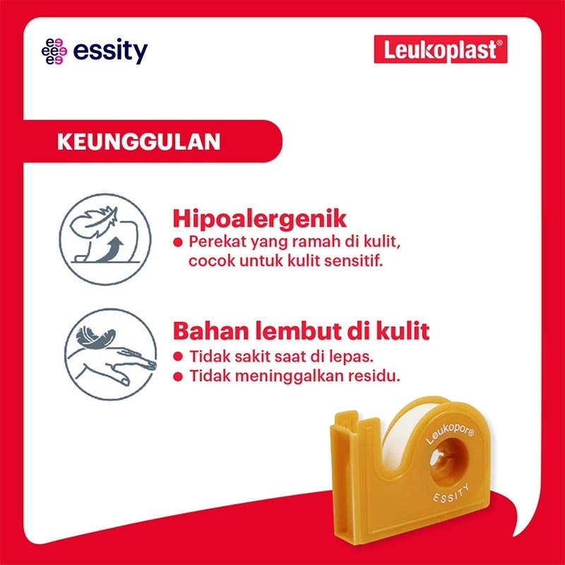 Essity Leukopor Non Woven Tape 2.5cmx9.2m