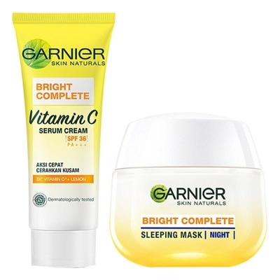 GARNIER Garnier Bright Complete Kit - Vitamin C Day & Night Serum – (Dengan 2x Vitamin C Power Untuk