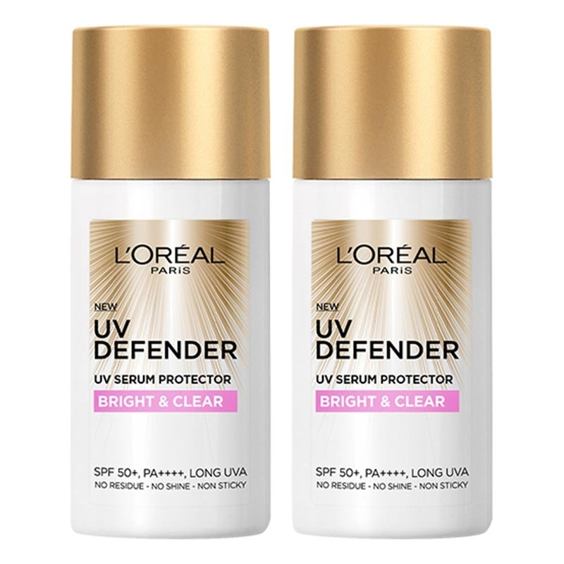 (PAKET HEMAT ISI 2) L'Oreal Paris UV Defender SPF 50+ PA++++ 30ml - Long UVA Skincare L'Oreal Untuk Melindungi Kulit Dari Tanda Penuaan