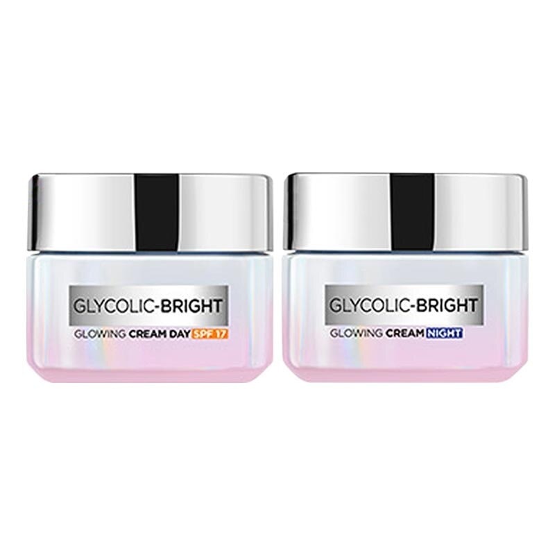 L'Oreal Paris Glycolic Bright Glowing Kit - Day & Night Cream 15ml