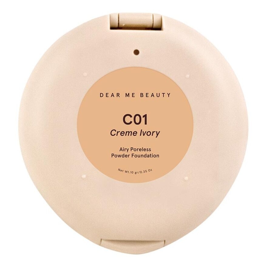 Dear Me Beauty Airy Poreless Powder Foundation C01 Crème Ivory 10g