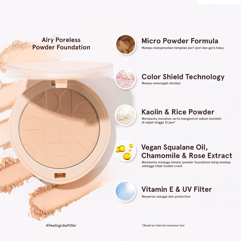 Dear Me Beauty Airy Poreless Powder Foundation N02 Nude Beige 10g