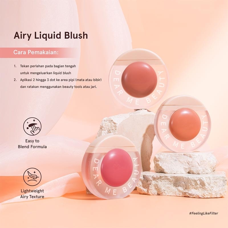 DEAR ME AIRY LIQUID BLUSH CORAL ROSE