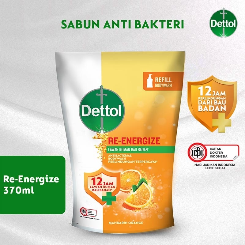 Promo Harga Dettol Body Wash Re-Energize 450 ml - Watsons