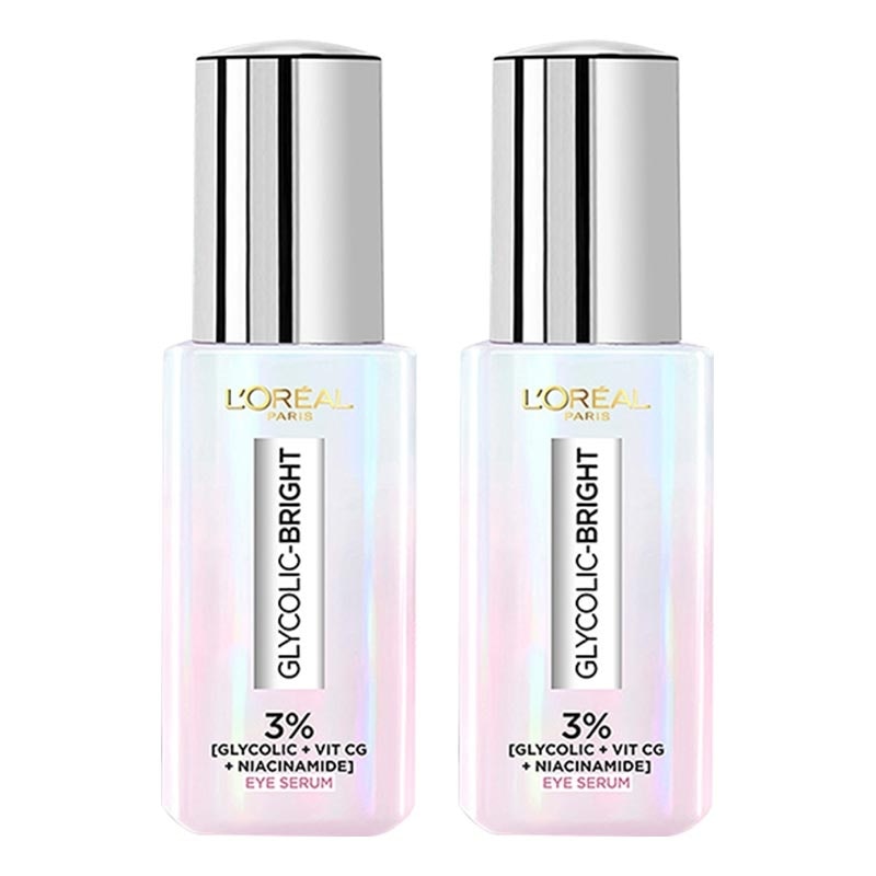 L'Oreal Paris Glycolic Bright Glowing Kit - Dark Circle Eye Serum + Night Cream