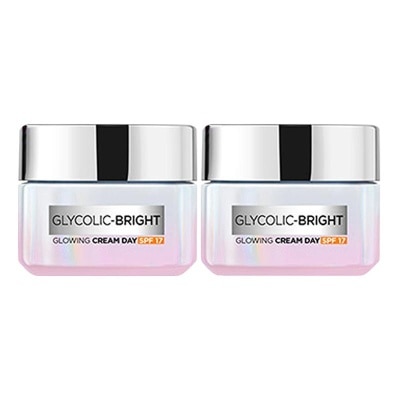 L'OREAL (PAKET HEMAT ISI 2) L'Oreal Paris Glycolic Bright Glowing Day Cream SPF18 50ml