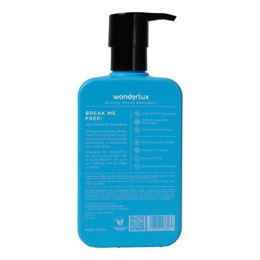 Wonderlux Break Me Free! Anti Dandruff Shampoo 250ml