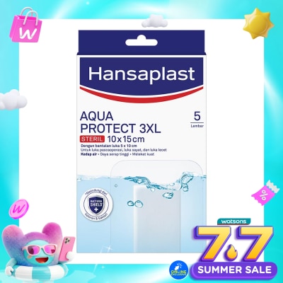 HANSAPLAST - Plester Tahan Air Aqua Protect 3XL isi 5 P3K Waterproof