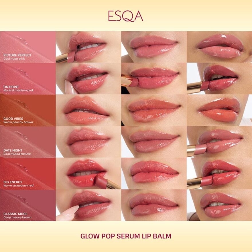 Esqa Glow Pop Serum Lip Balm Picture Perfect 3g