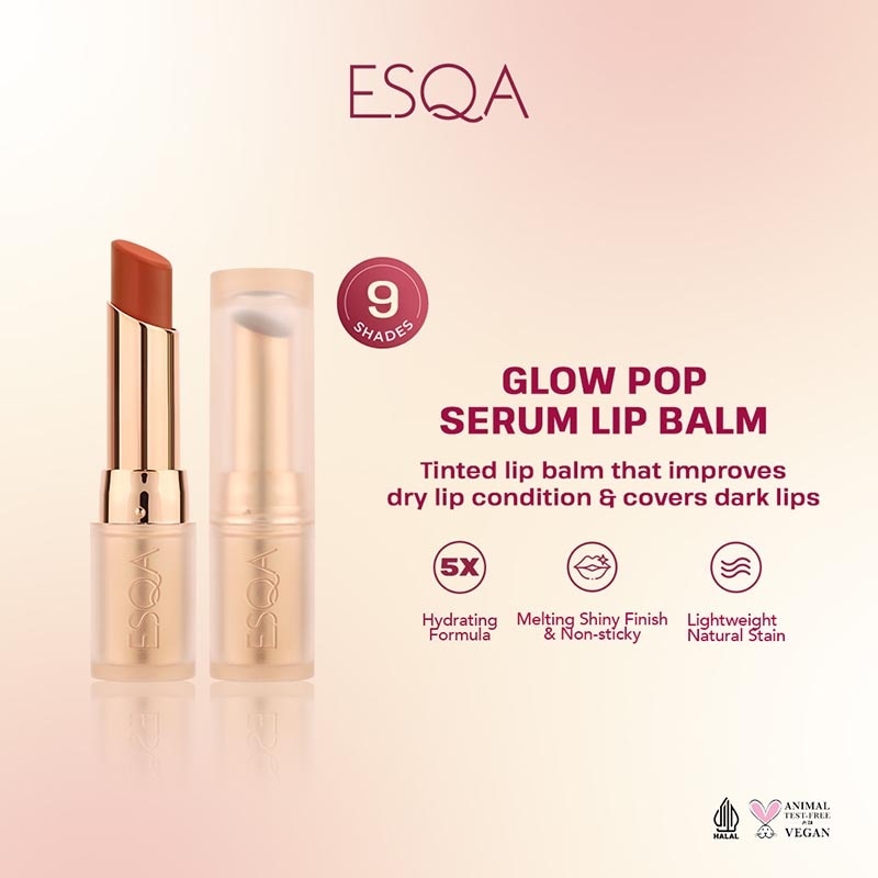 Esqa Glow Pop Serum Lip Balm Good Vibes 3g
